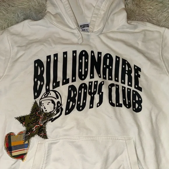 New Billionaire BOYS Club BB Trance Hoodie White Size Small - Picture 6 of 16